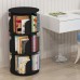 360° Rotating Stackable Shelves Bookshelf Organizer - Black